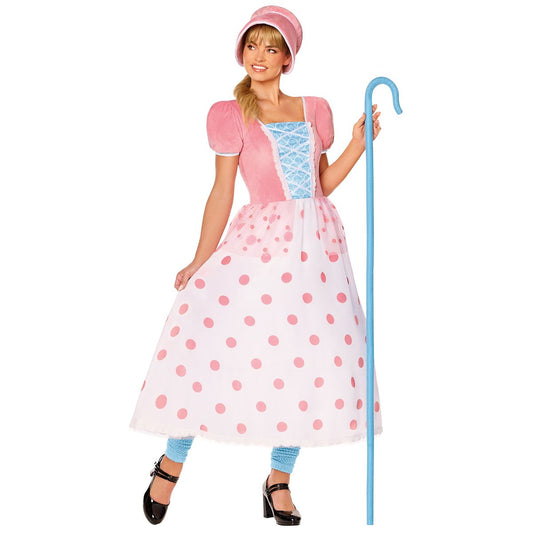 Adult Bo Peep Dress Costume -  Toy Story WHITE AND PINK