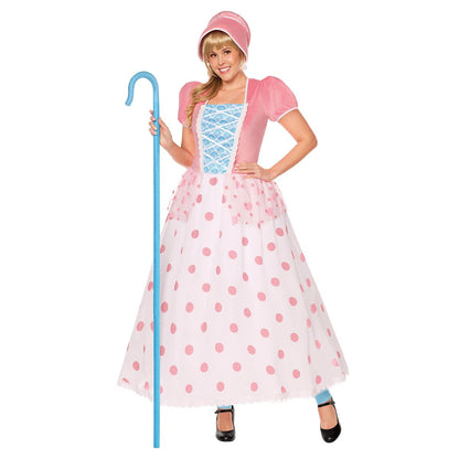 Adult Bo Peep Dress Costume -  Toy Story WHITE AND PINK