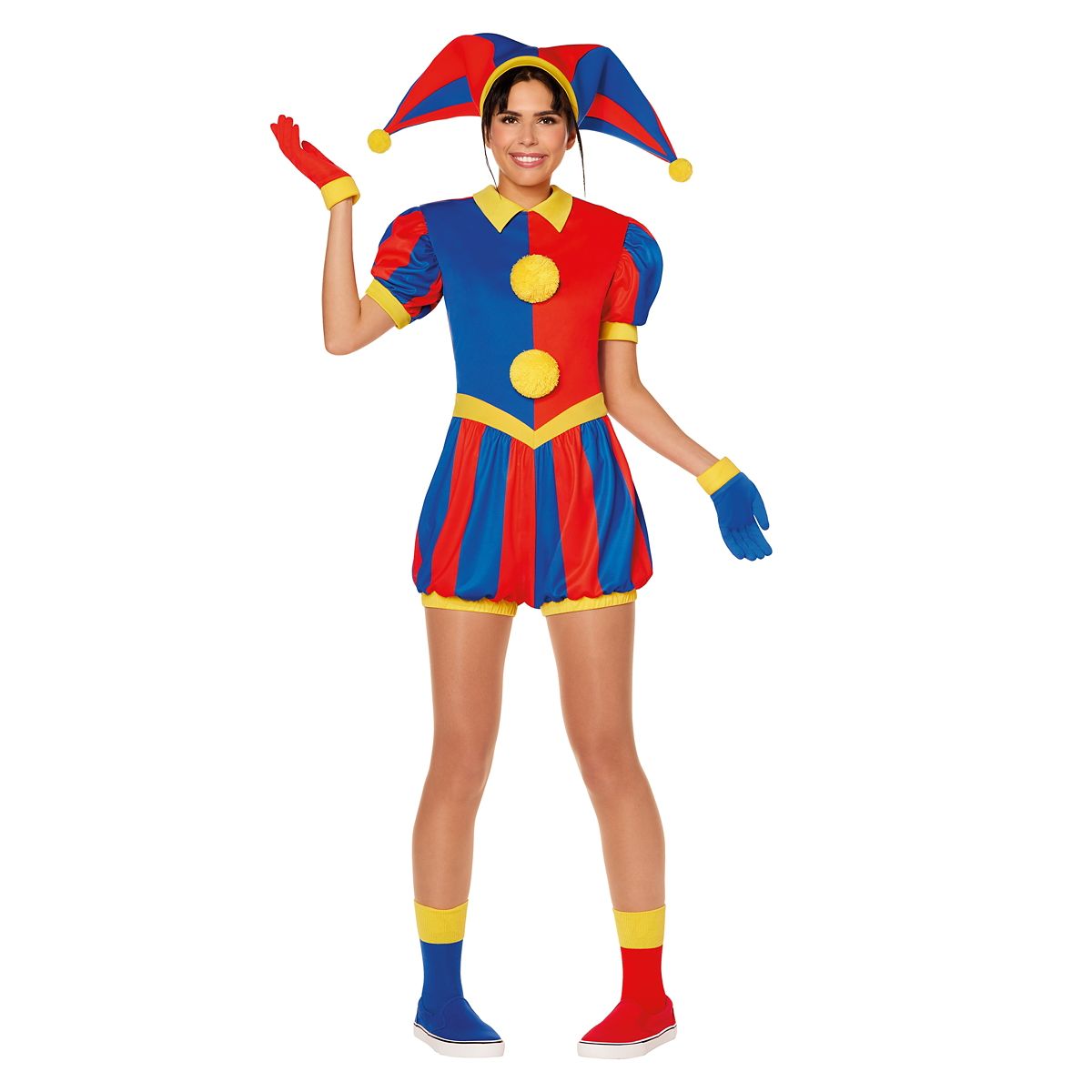 Adult Pomni Costume - The Amazing Digital Circus RED
