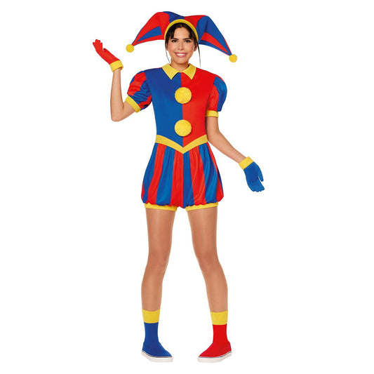 Adult Pomni Costume - The Amazing Digital Circus RED