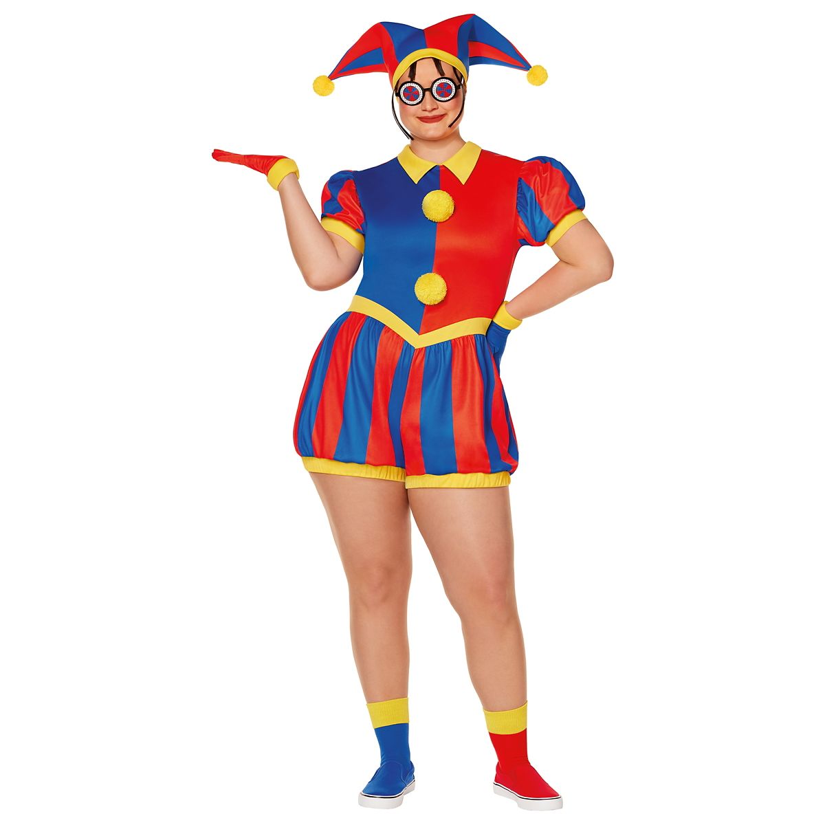 Adult Pomni Costume - The Amazing Digital Circus RED