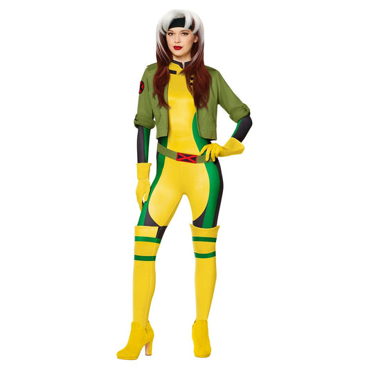 Adult Rogue Costume - X-Men YELLOW/GREEN
