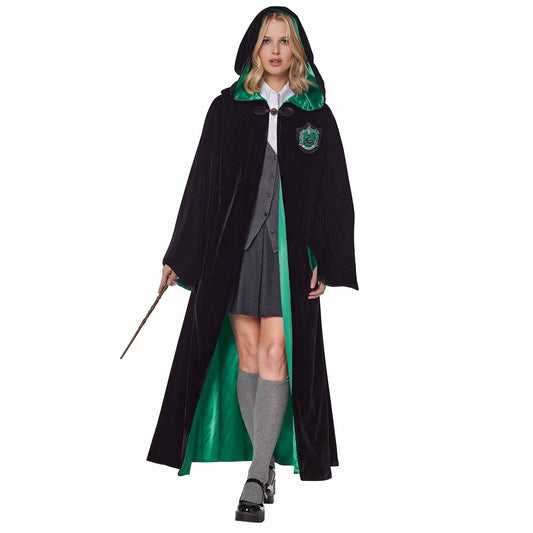 Adult Slytherin Robe Deluxe - Harry Potter BLACK