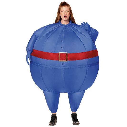 Adult Violet Inflatable Costume - Willy Wonka and the Chocolate Factory BLUE