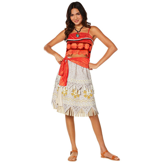 Adult Moana Dress Costume - Disney Princess RED