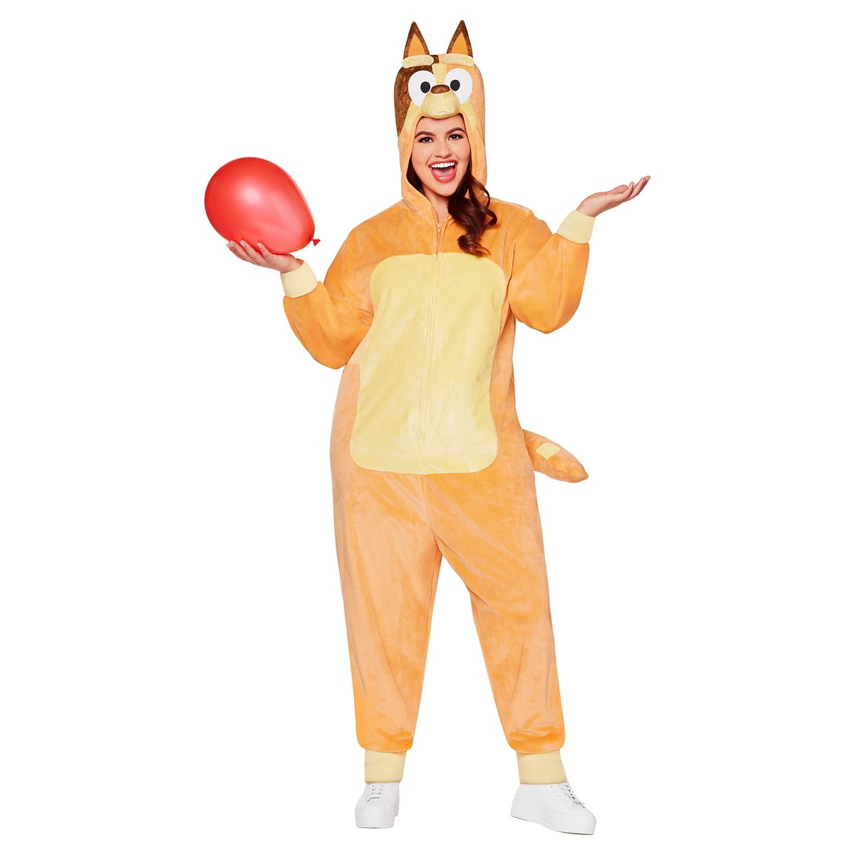 Adult Chilli Plus Size Jumpsuit Costume - Bluey TAN