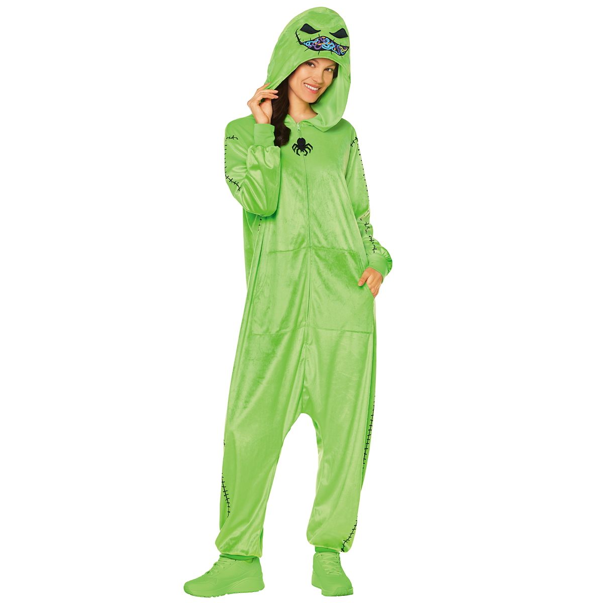 Adult Oogie Boogie Jumpsuit Costume - The Nightmare Before Christmas GREEN