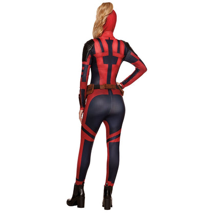 Adult Ladypool Costume BLACK AND RED