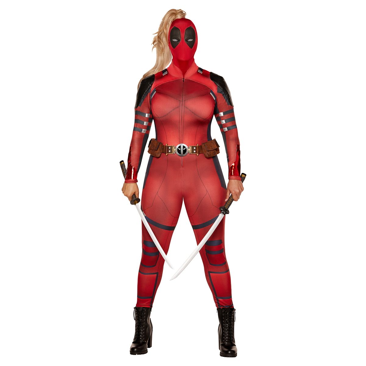 Adult Ladypool Costume BLACK AND RED