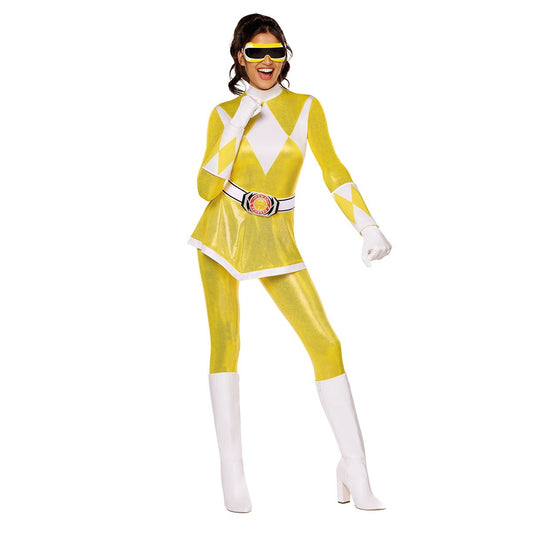 Adult Yellow Power Ranger Costume - Mighty Morphing Power Rangers YELLOW