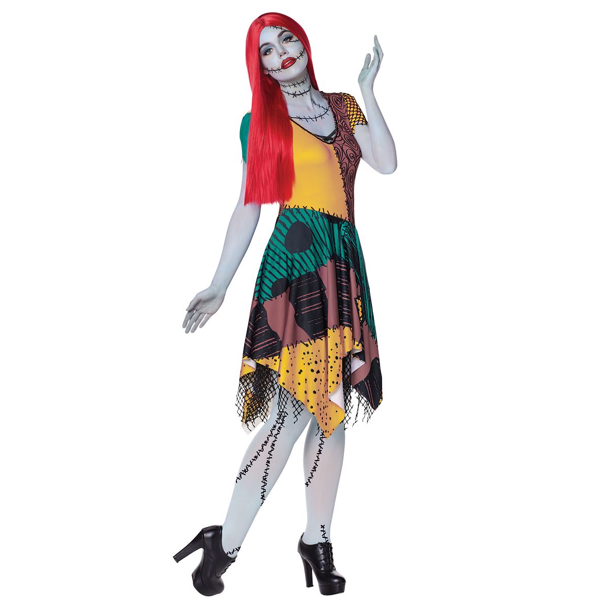Adult Sally Costume - The Nightmare Before Christmas WHITE - MULTI