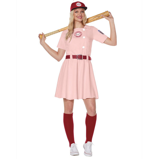 Adult Rockford Peaches Costume - A League of Their Own PINK