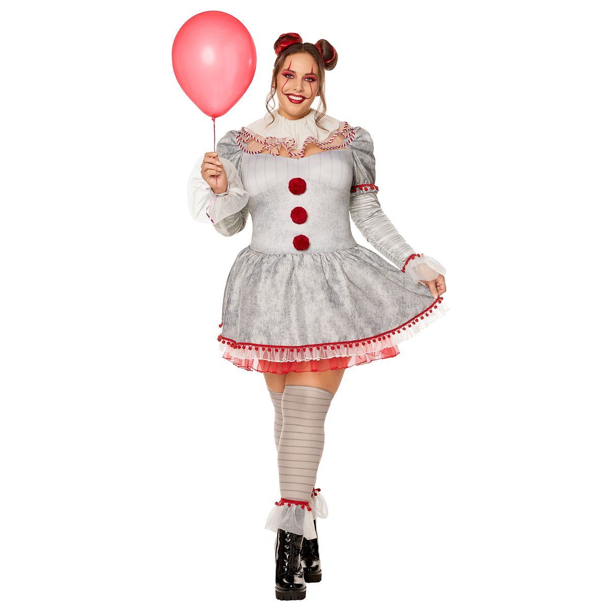 Adult Pennywise Clown Dress Costume - It: Chapter Two GRAY