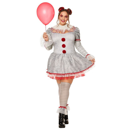 Adult Pennywise Clown Dress Costume - It: Chapter Two GRAY