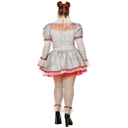 Adult Pennywise Clown Dress Costume - It: Chapter Two GRAY