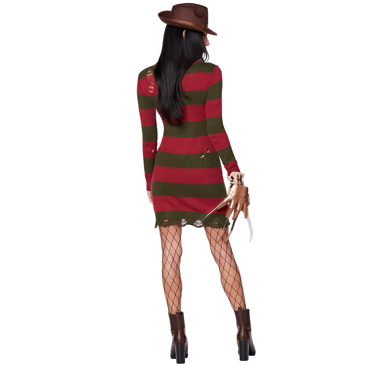 Adult Freddy Krueger Sweater Dress - A Nightmare on Elm Street RED GREEN