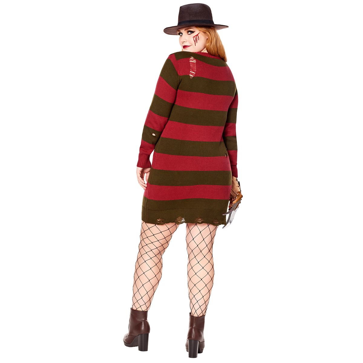 Adult Freddy Krueger Sweater Dress - A Nightmare on Elm Street RED GREEN