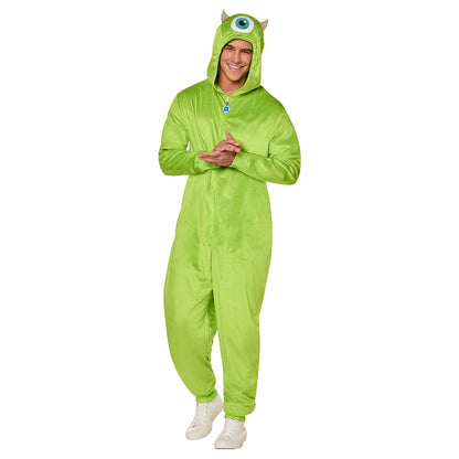 Adult Mike Wazowski Jumpsuit Costume - Monsters Inc. GREEN