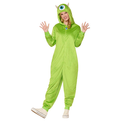 Adult Mike Wazowski Jumpsuit Costume - Monsters Inc. GREEN
