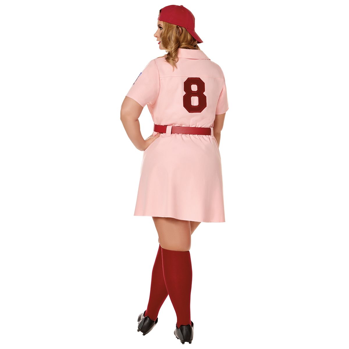 Adult Rockford Peaches Plus Size Costume - A League of Their Own PINK