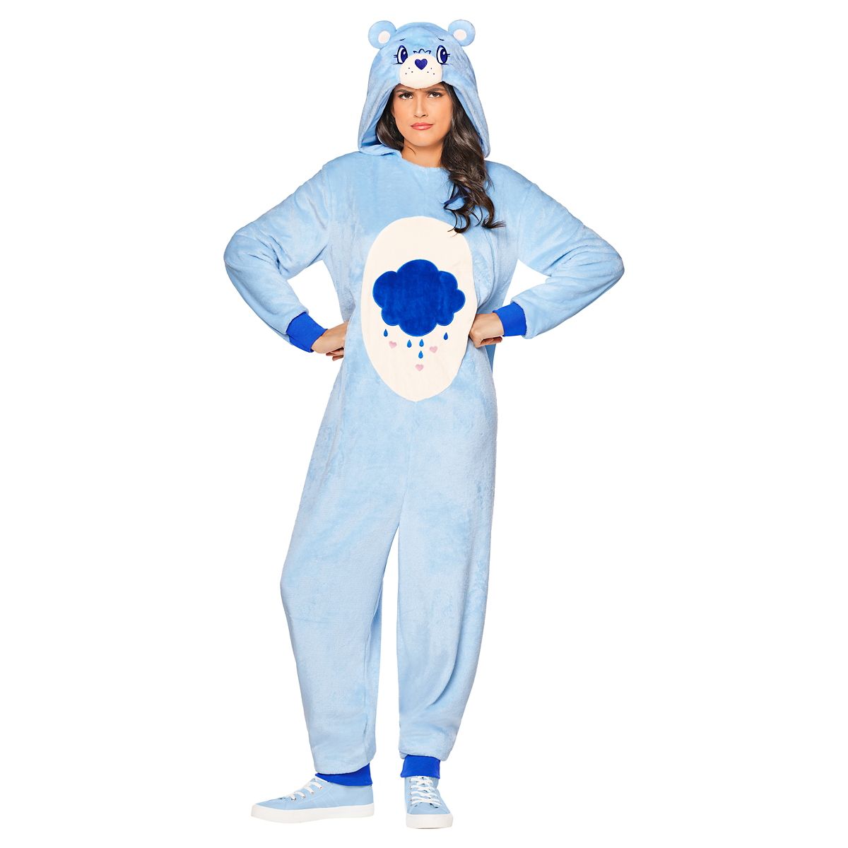 Adult Grumpy Bear Jumpsuit Costume - Care Bears BLUE