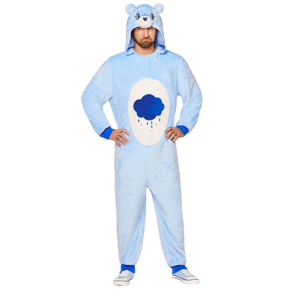 Adult Grumpy Bear Jumpsuit Costume - Care Bears BLUE