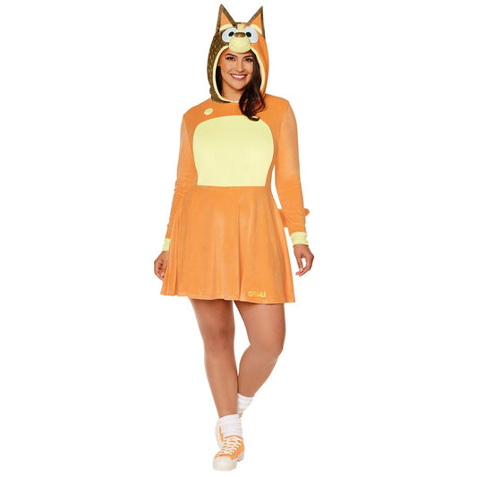 Adult Chilli Dress Plus Size Costume - Bluey ORANGE