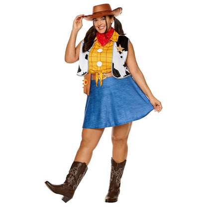Adult Woody Dress Costume -  Toy Story BLUE/YELLOW