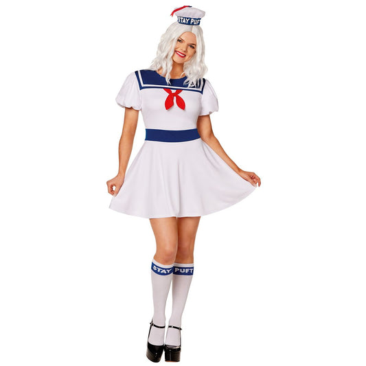 Adult Stay Puft Dress Costume - Ghostbusters BLUE / WHITE