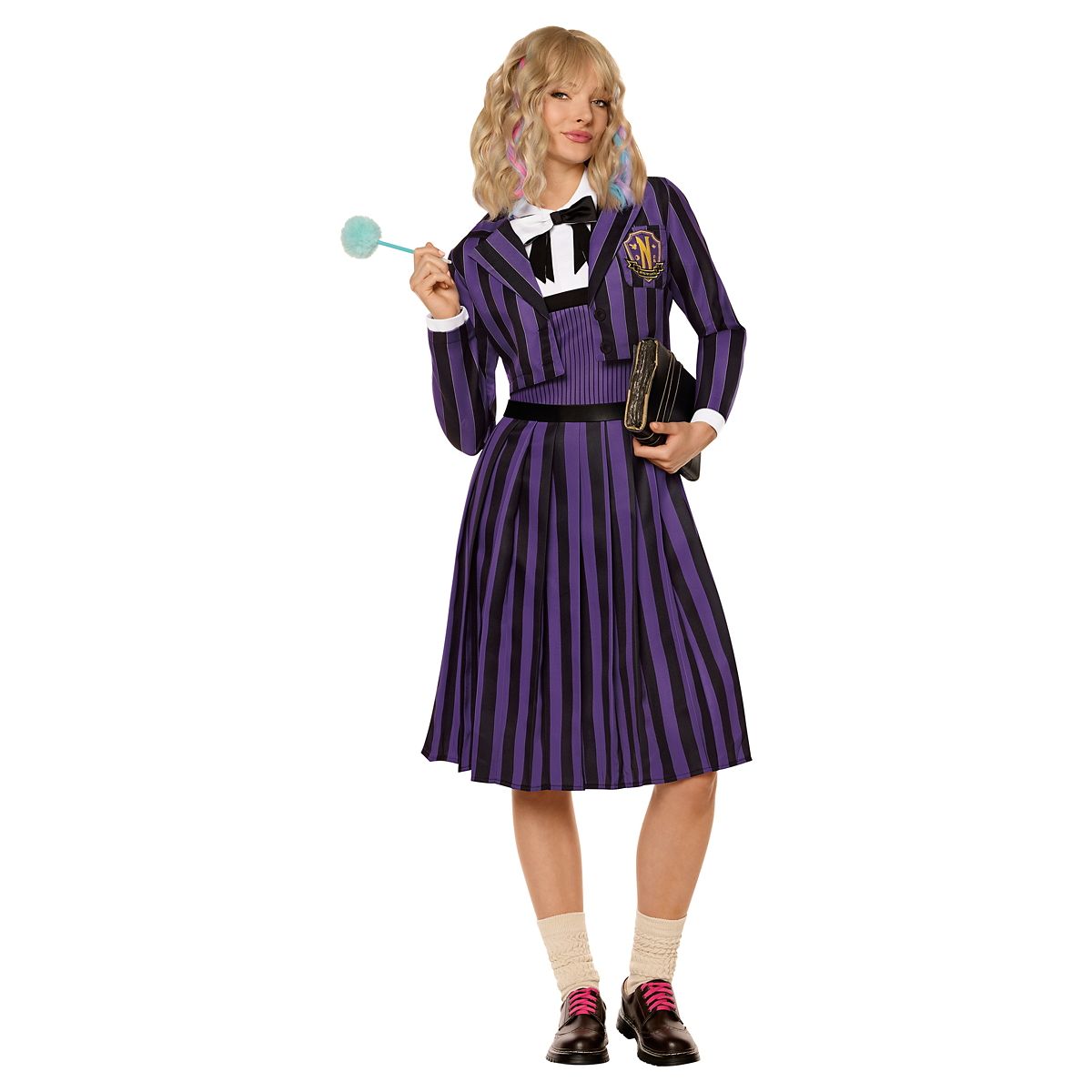 Adult Enid Sinclair Nevermore Academy Uniform Costume - Wednesday PURPLE