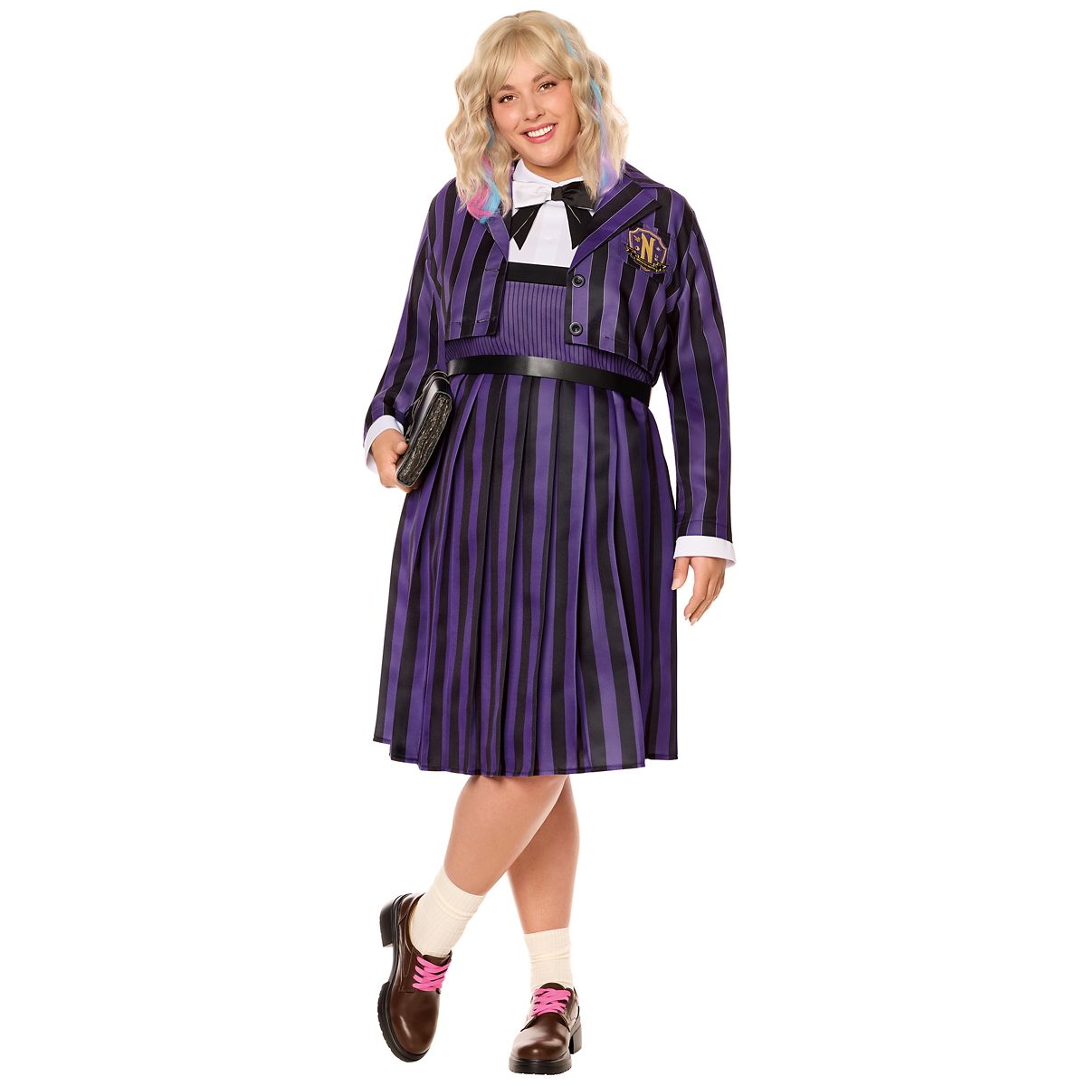 Adult Enid Sinclair Nevermore Academy Uniform Costume - Wednesday PURPLE