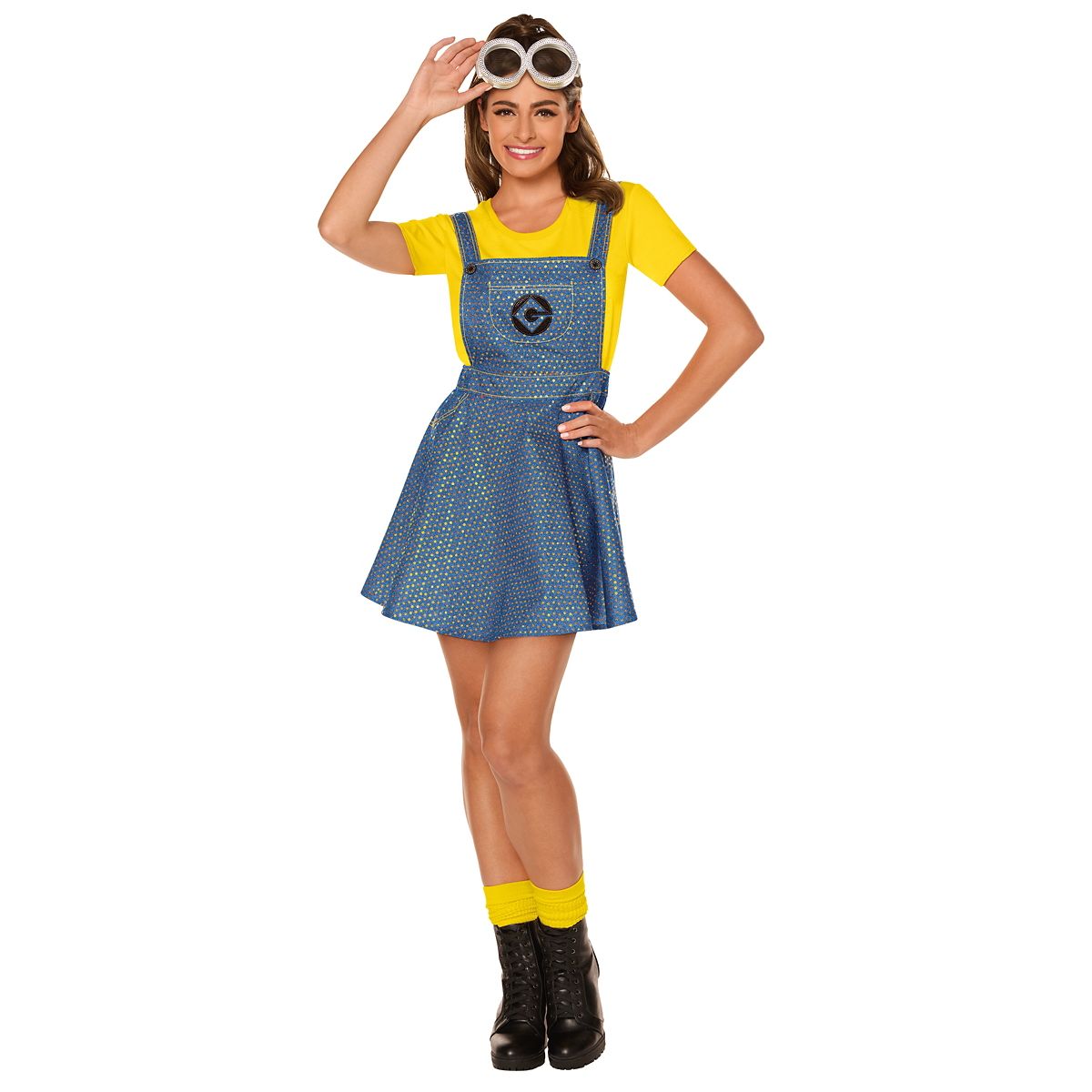 Adult Minions Bling Dress Costume YELLOW