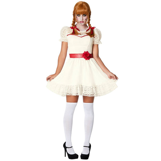 Adult Annabelle Short Dress Costume - Annabelle WHITE