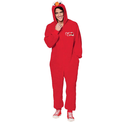 Adult Elmo Jumpsuit Costume -  Sesame Street RED