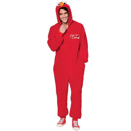 Adult Elmo Jumpsuit Costume -  Sesame Street RED