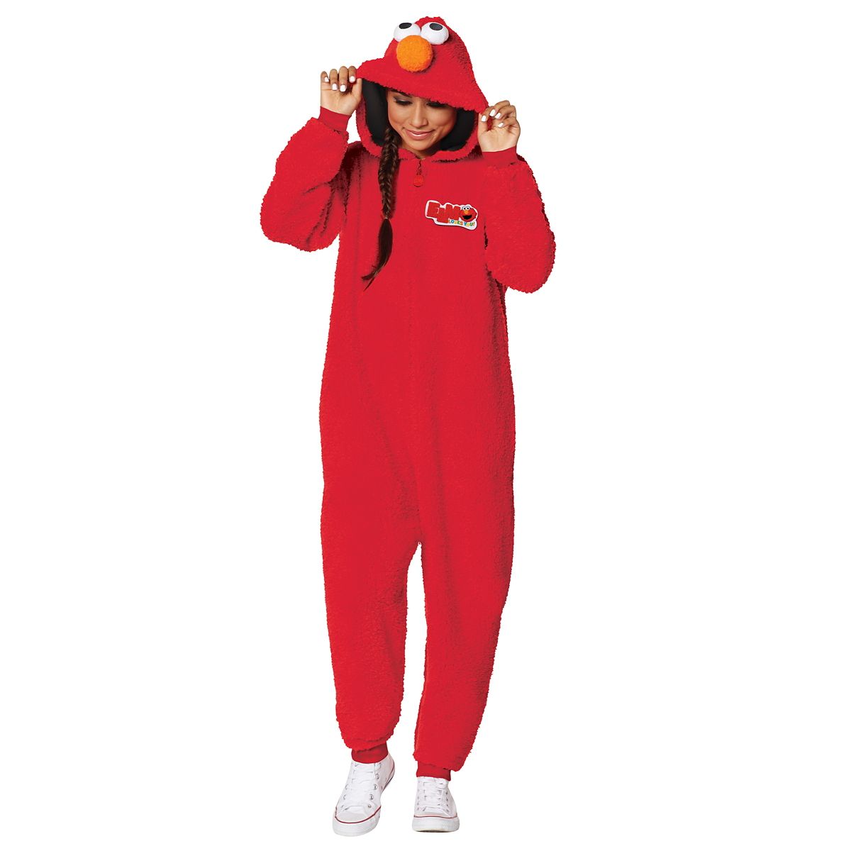 Adult Elmo Jumpsuit Costume -  Sesame Street RED