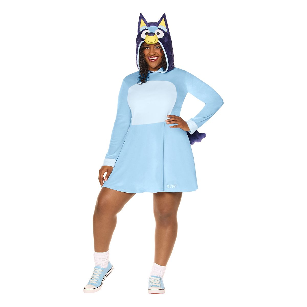 Adult Bluey Hooded Dress Costume BLUE