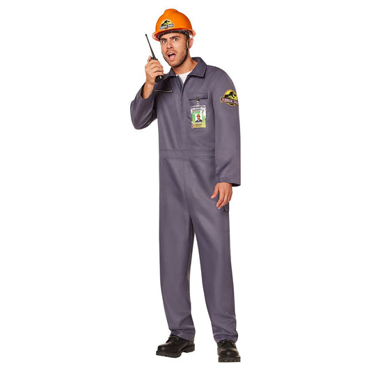 Adult Jurassic Park Crew Jumpsuit Costume BLUE