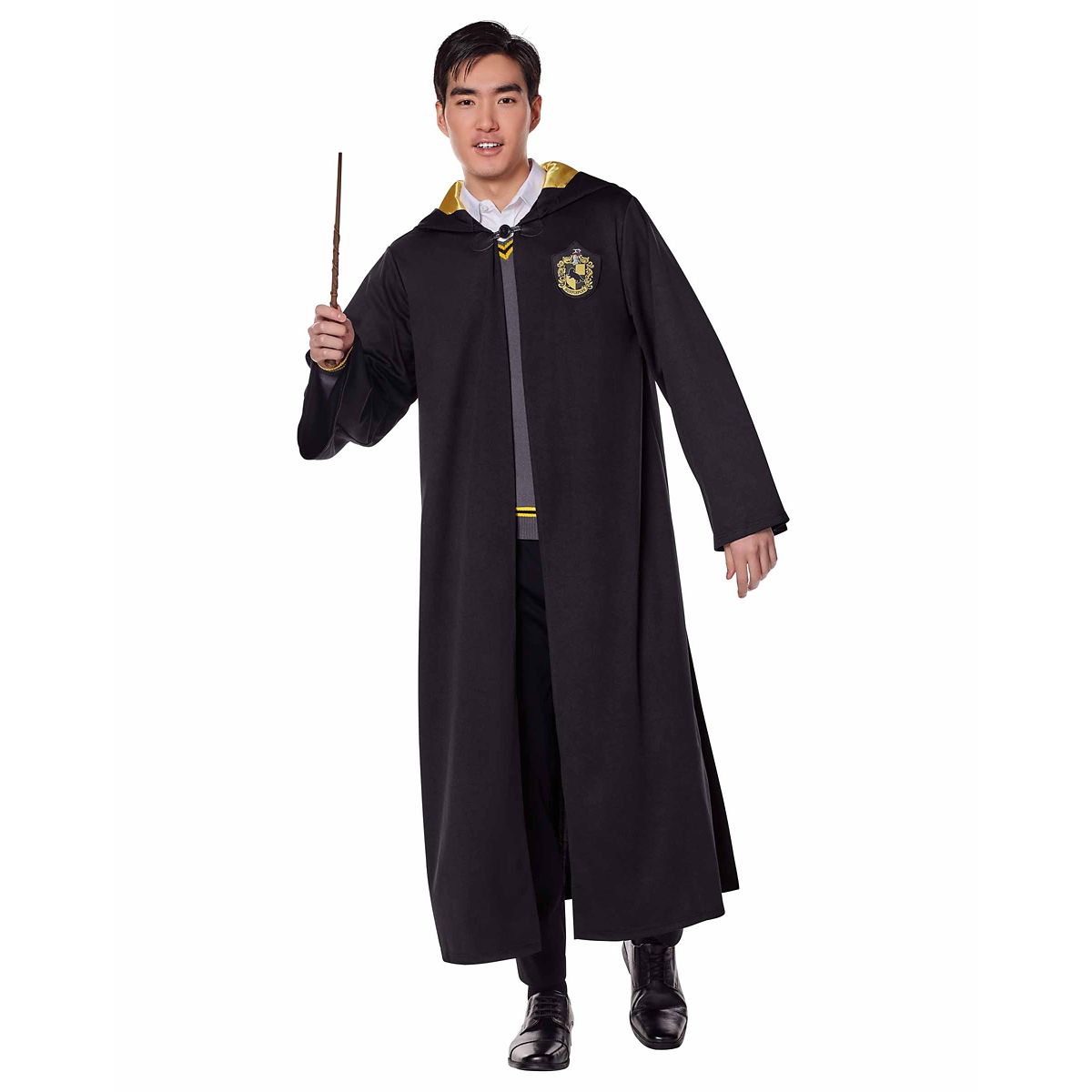 Adult Hufflepuff Robe - Harry Potter BLACK AND YELLOW