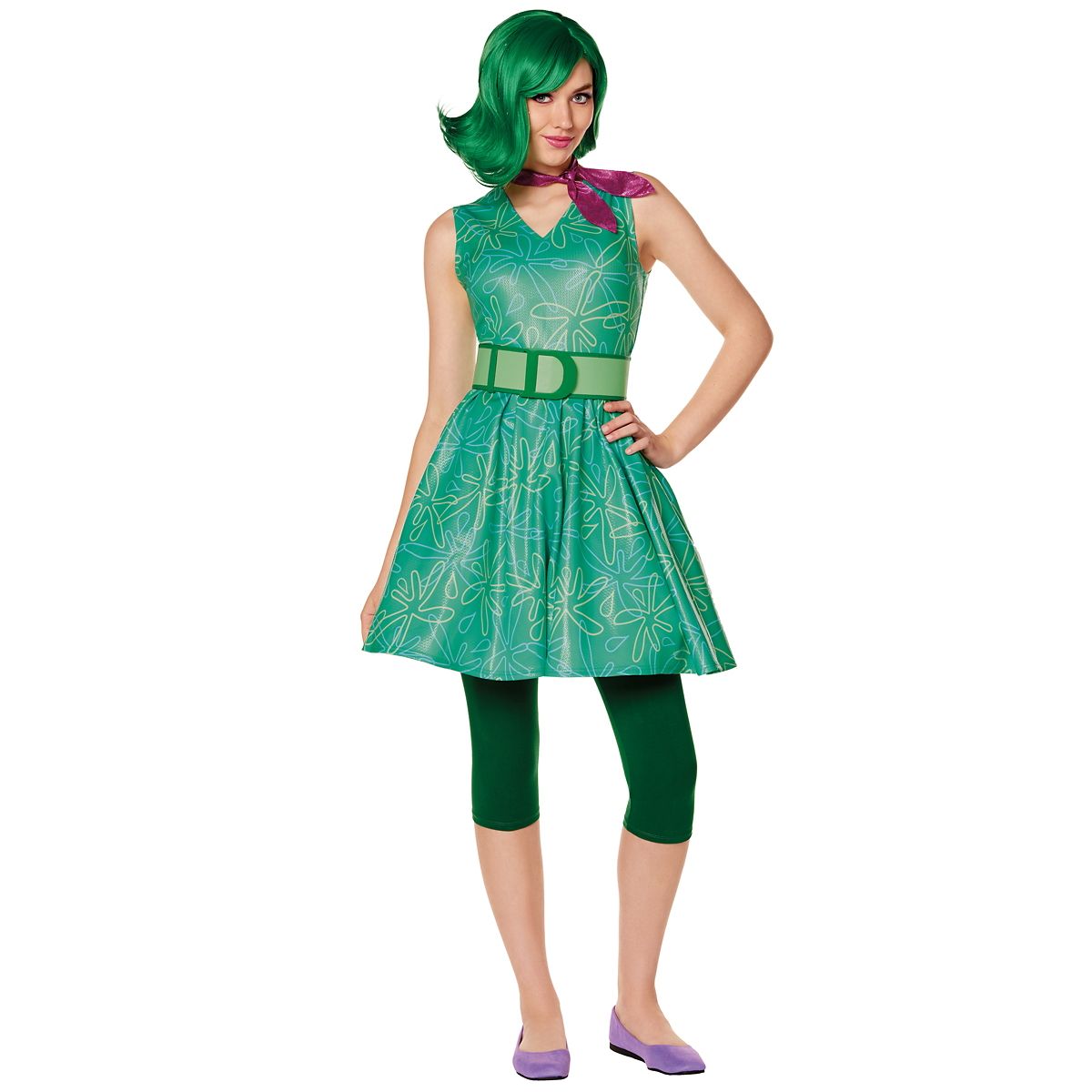 Adult Disgust Costume - Inside Out 2 GREEN