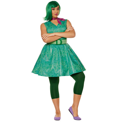 Adult Disgust Costume - Inside Out 2 GREEN