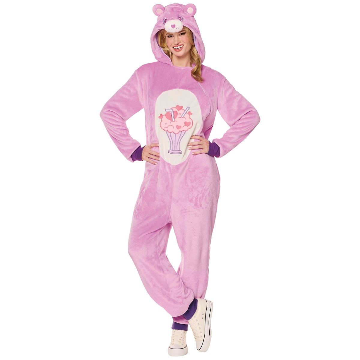 Adult Share Bear Jumpsuit Costume - Care Bears PURPLE