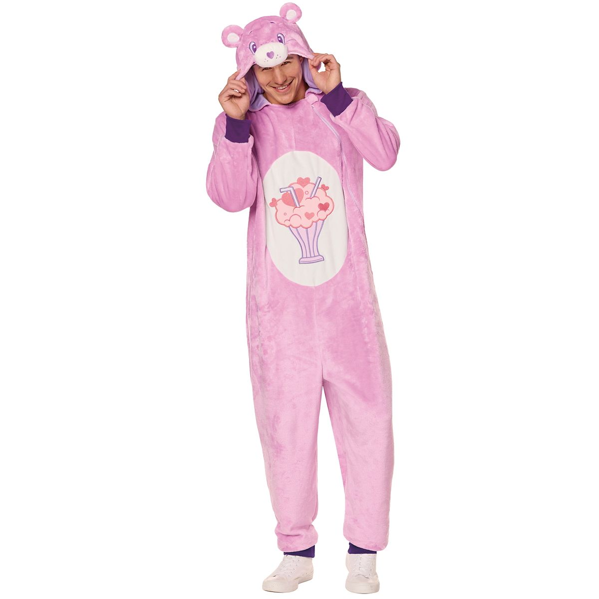 Adult Share Bear Jumpsuit Costume - Care Bears PURPLE