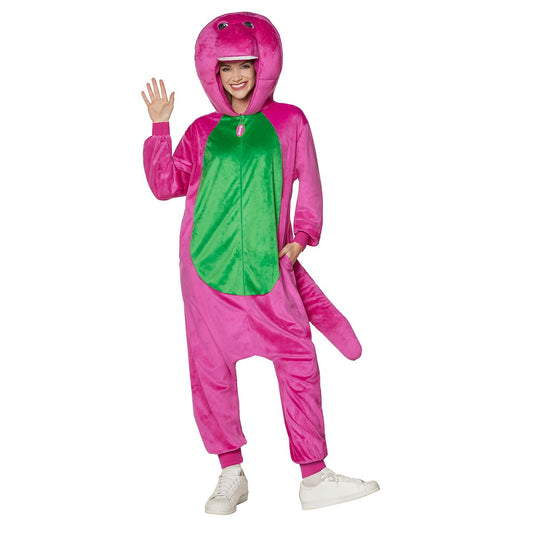 Adult Barney Jumpsuit Costume PURPLE