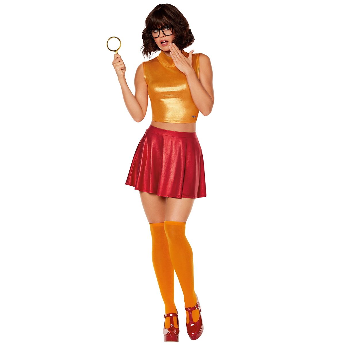 Adult Sassy Velma Costume - Scooby-Doo ORANGE