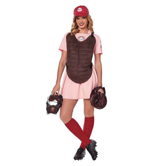 Adult Dottie Costume - A League of Their Own PINK