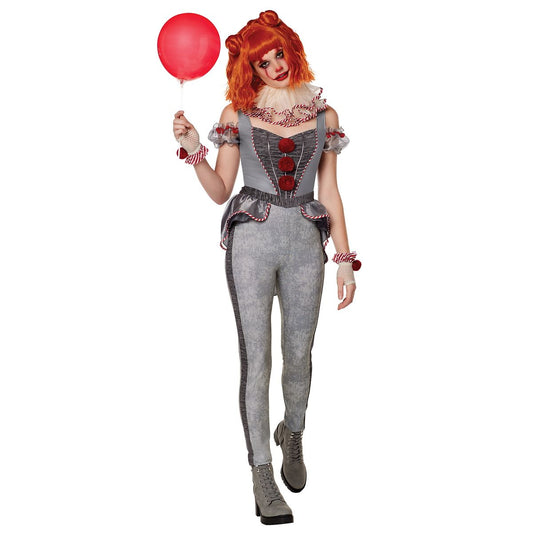 Adult Pennywise It Costume - The Signature Collection GRAY
