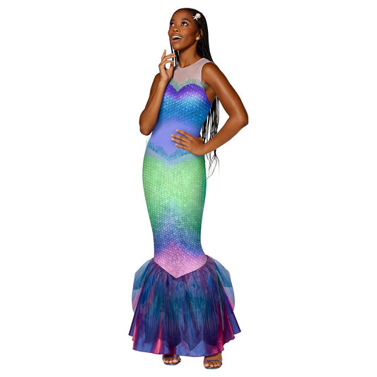 Adult Ariel Costume - The Little Mermaid PURPLE/TEAL/BLUE
