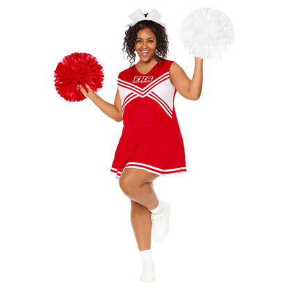 Adult Wildcats Cheer Uniform Costume -  High School Musical RED