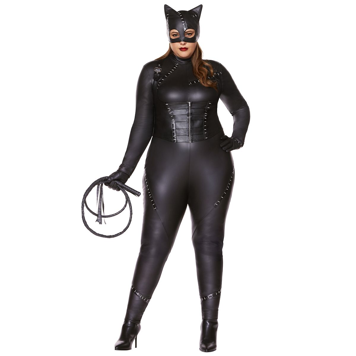 Adult Plus Size Catwoman The Signature Collection Costume - DC Villains BLACK